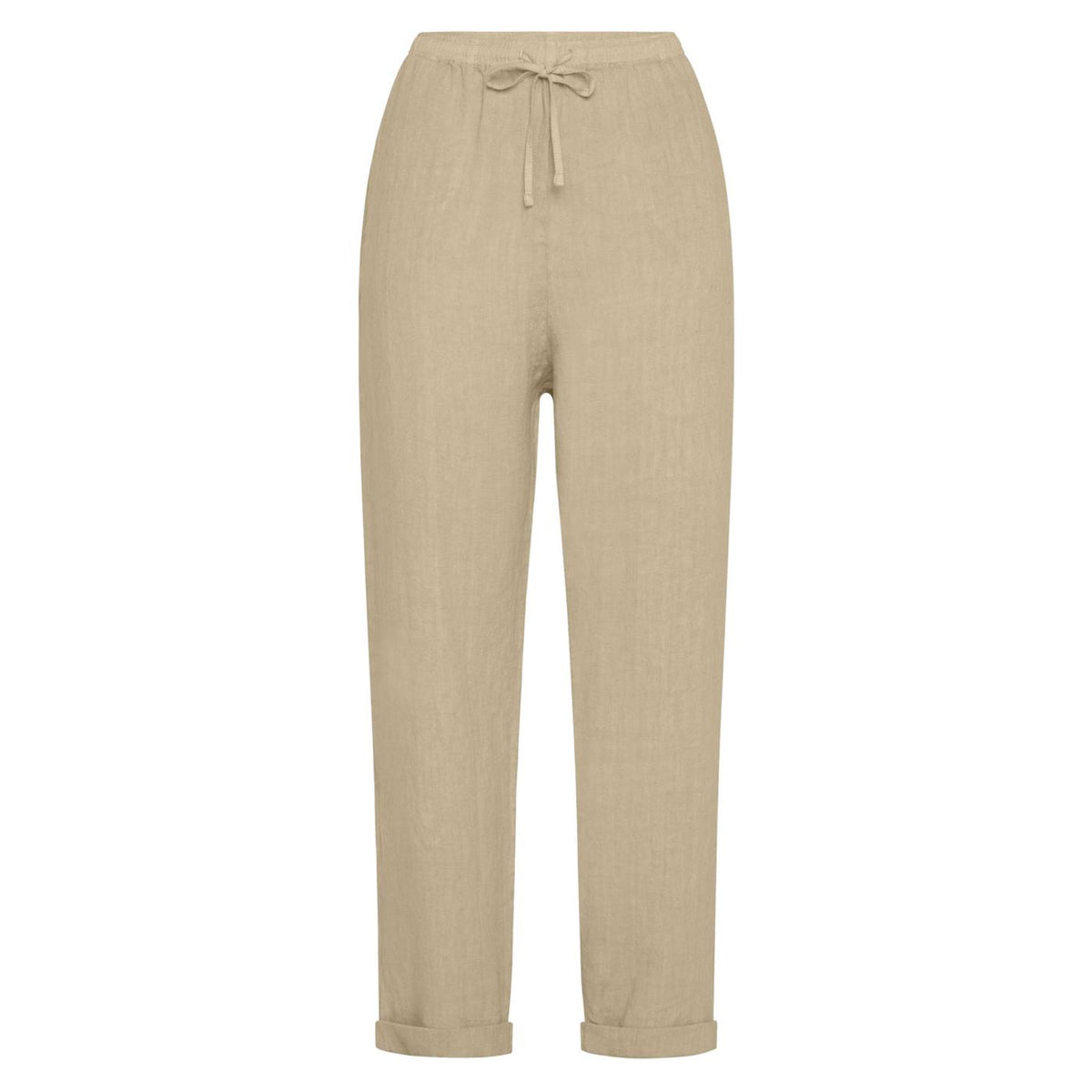 DEHA STRAIGHT LINEN TROUSERS