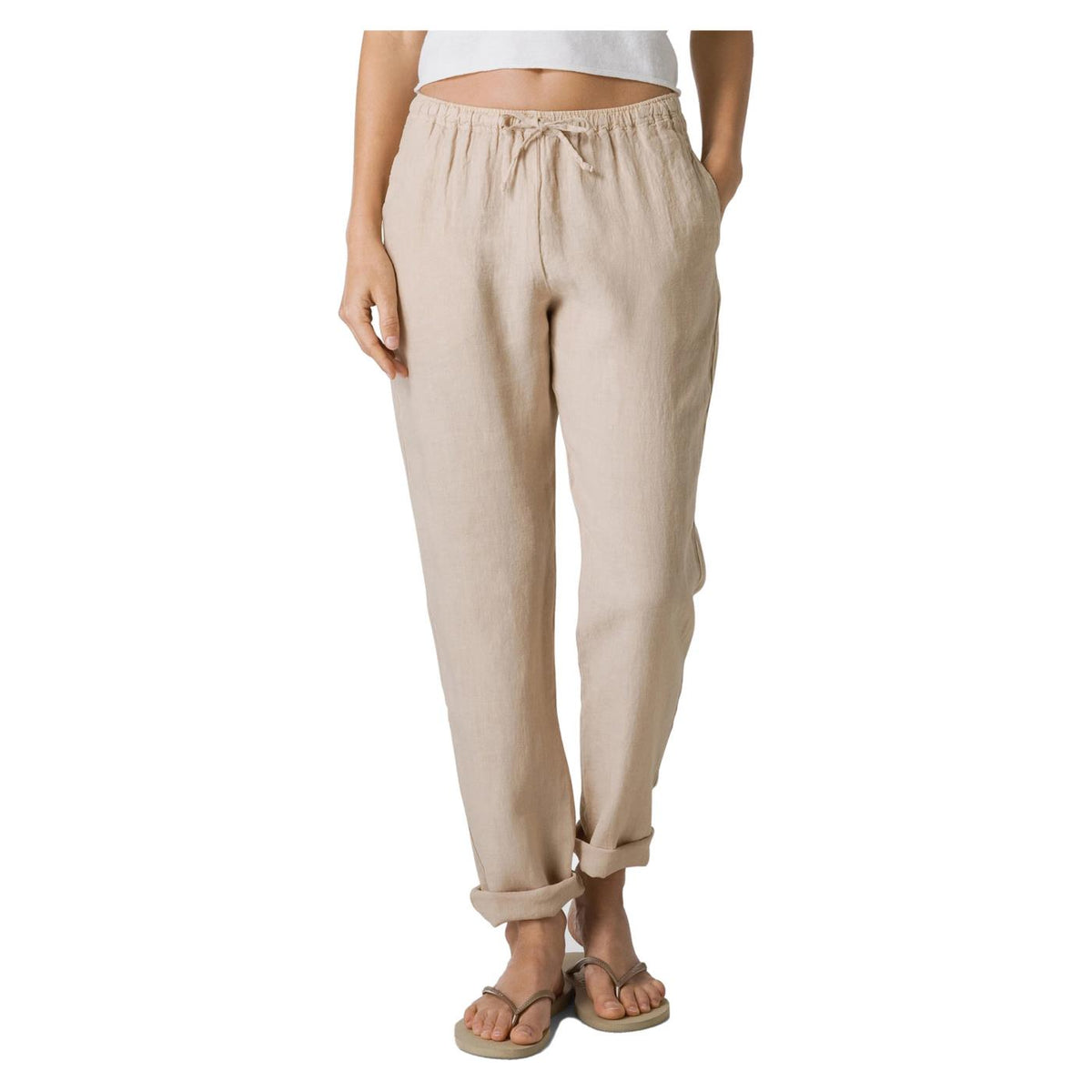 DEHA STRAIGHT LINEN TROUSERS - seconda immagine