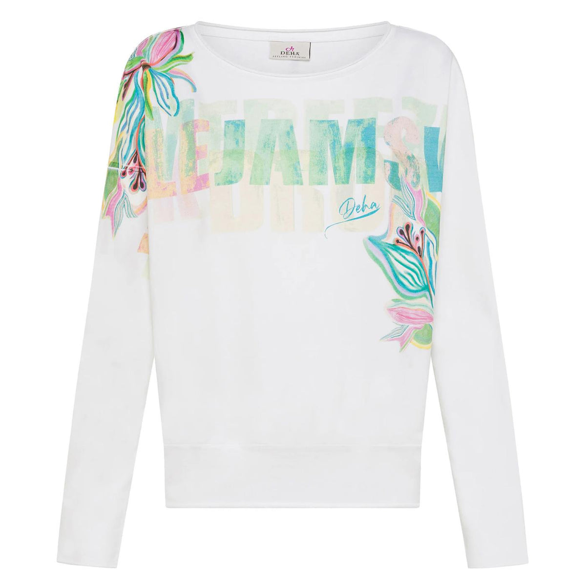 DEHA FELPA CREW CON STAMPA