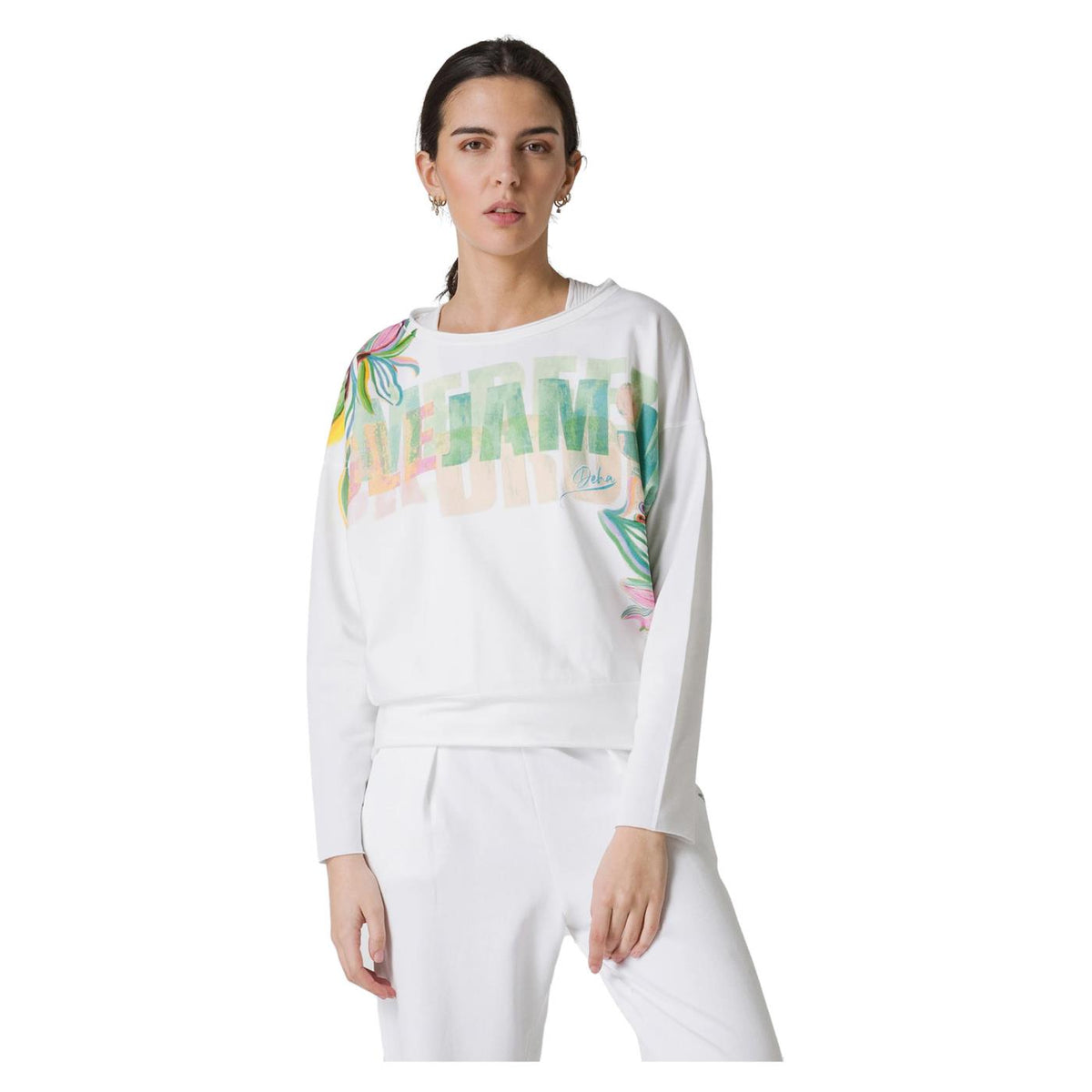 DEHA FELPA CREW CON STAMPA - seconda immagine