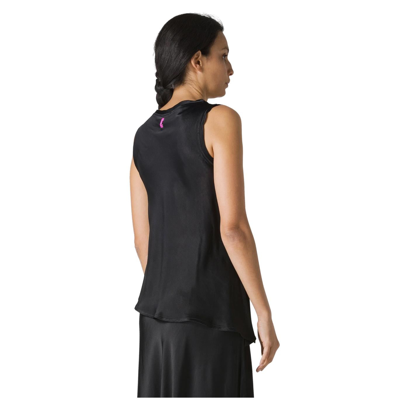 DEHA BLUSA ASIMMETRICA IN RASO