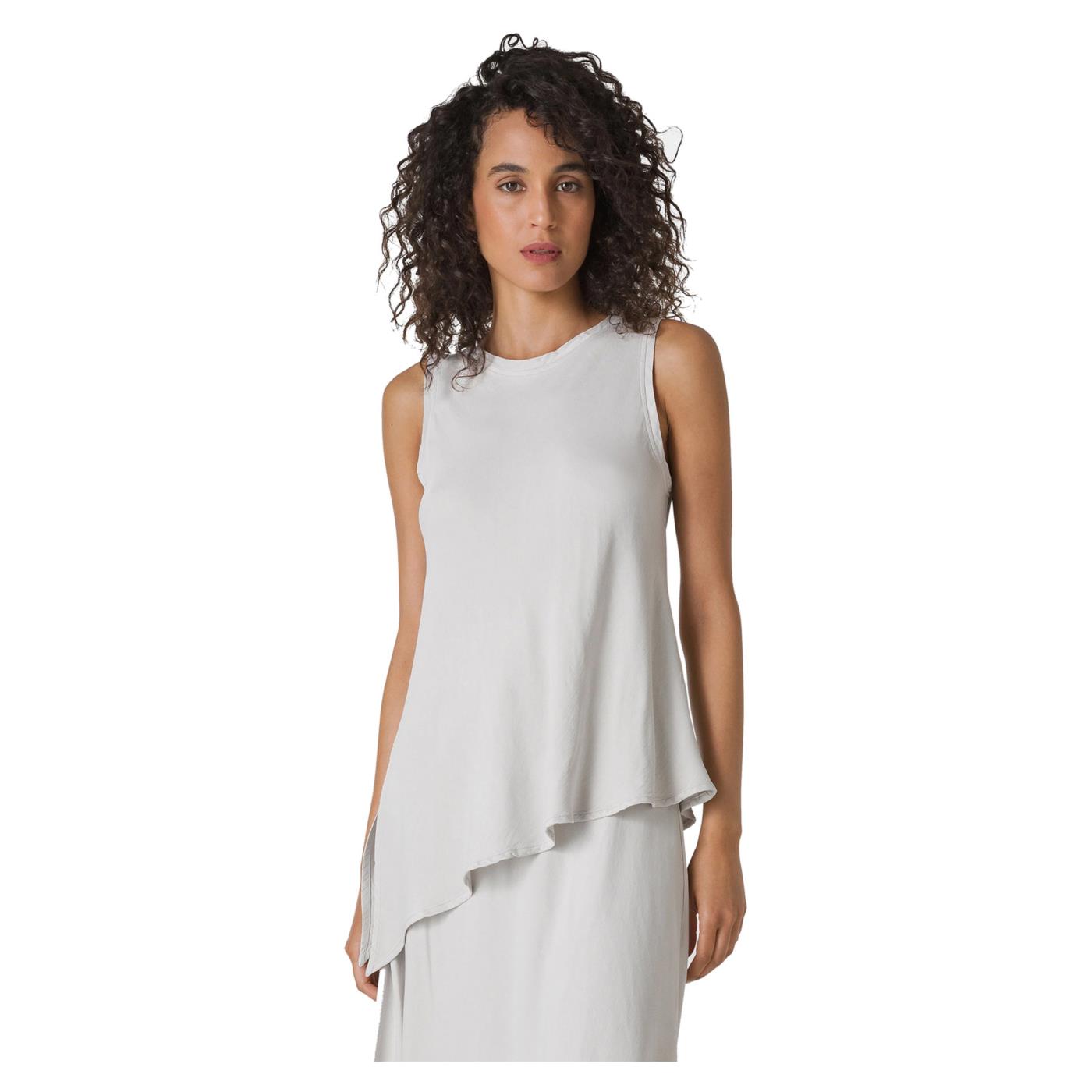 DEHA BLUSA ASIMMETRICA IN RASO