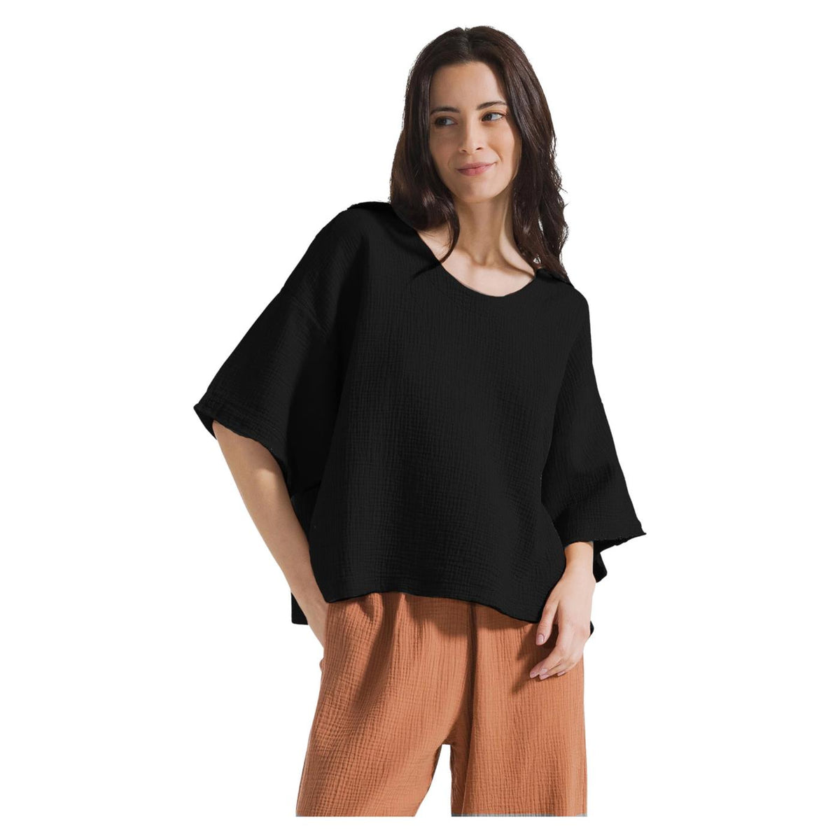 DEHA COTTON GAUZE BLOUSE