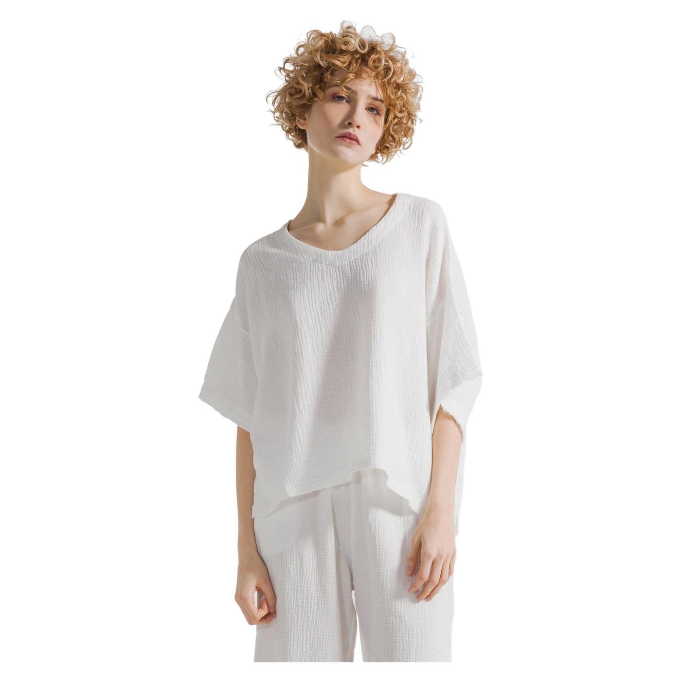 DEHA COTTON GAUZE BLOUSE