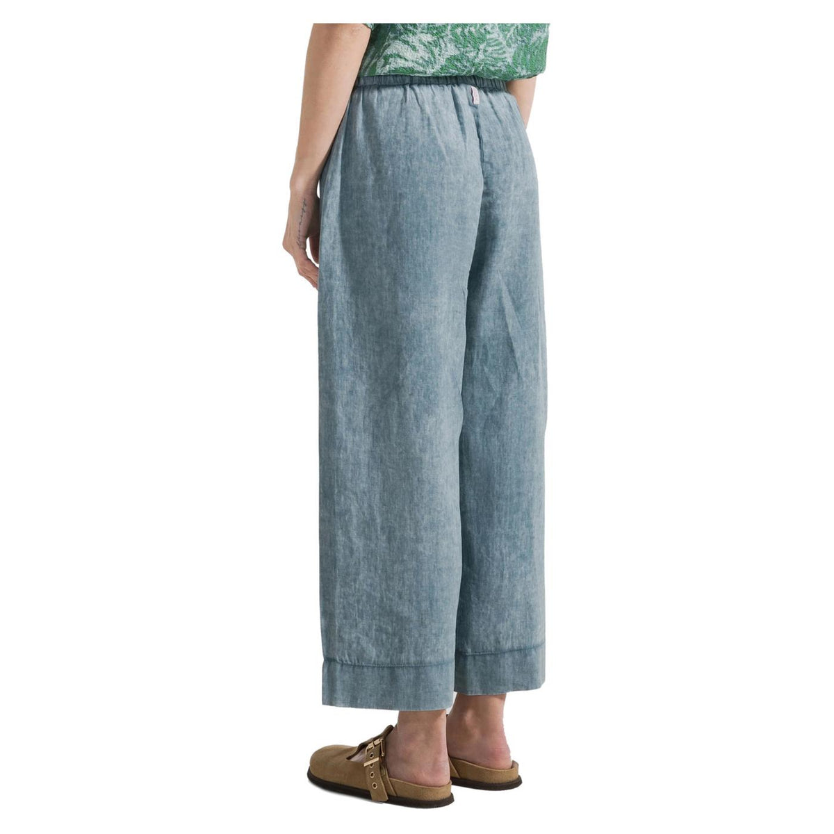 DEHA CROPPED LINEN TROUSERS - seconda immagine
