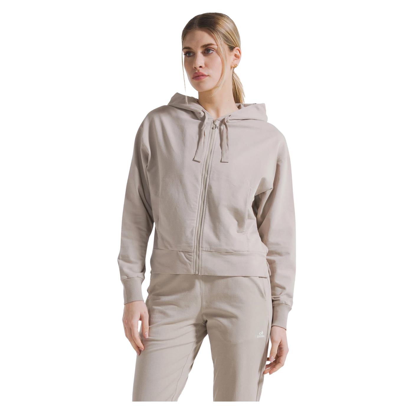 DEHA FELPA ZIP E CAPPUCCIO
