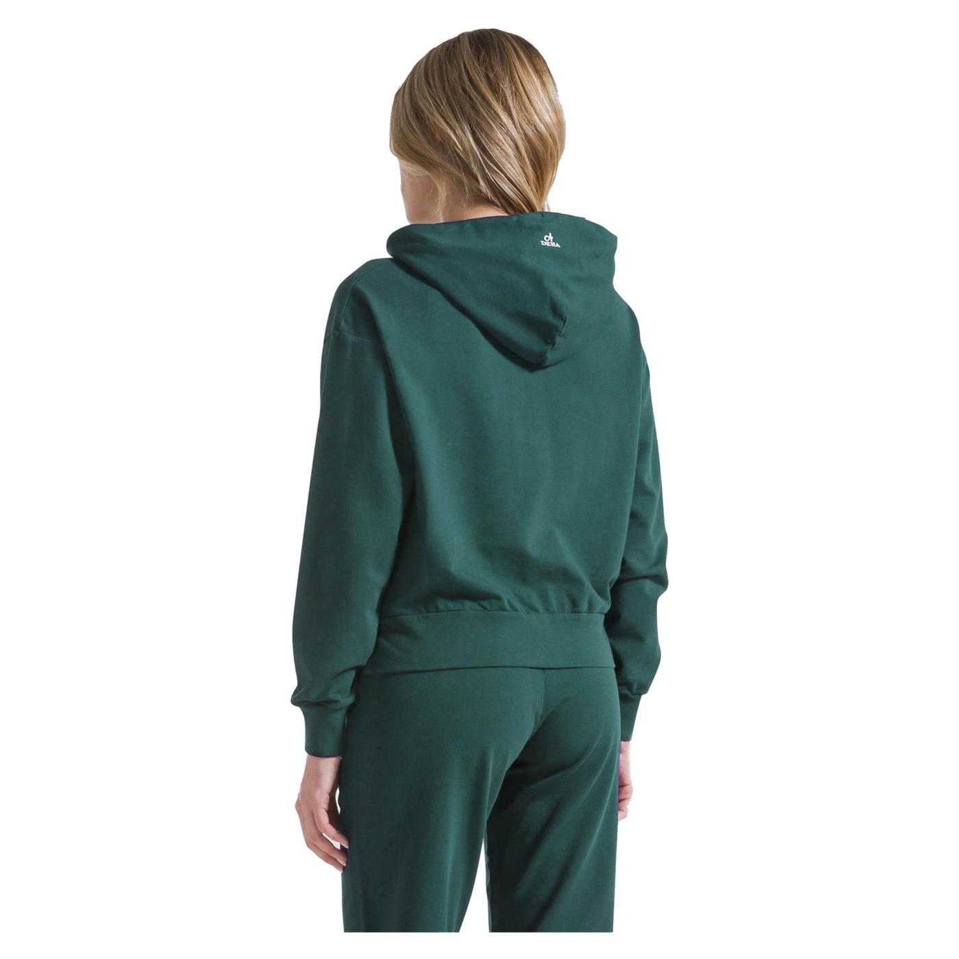 DEHA FELPA ZIP E CAPPUCCIO - seconda immagine