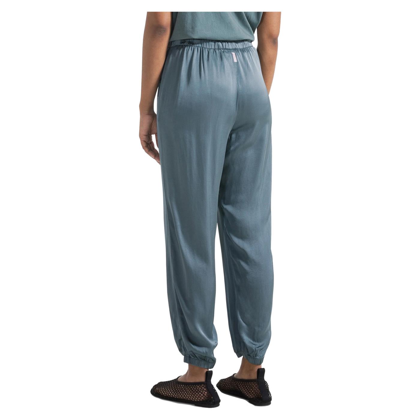 DEHA JOGGER IN RASO DI VISCOSA - C1-azzurro - vista 2