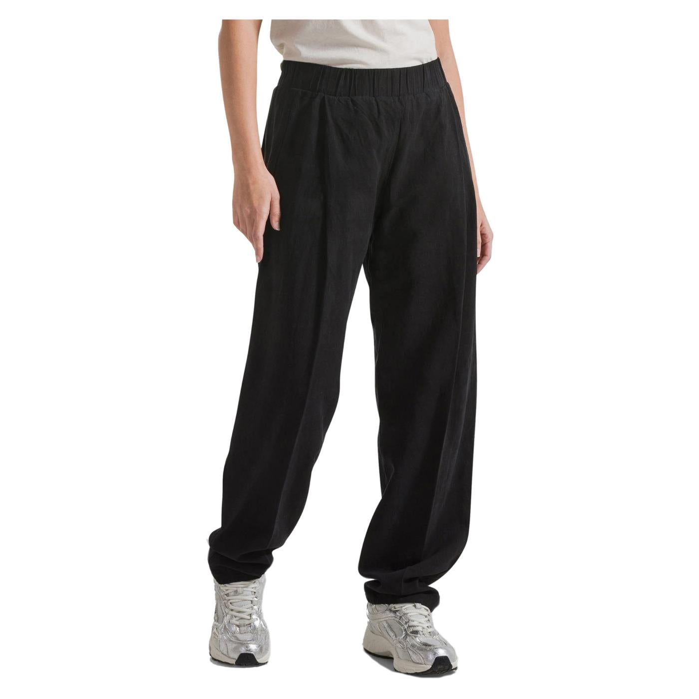 DEHA PANTALONE MISTO LINO - Nero - immagine principale