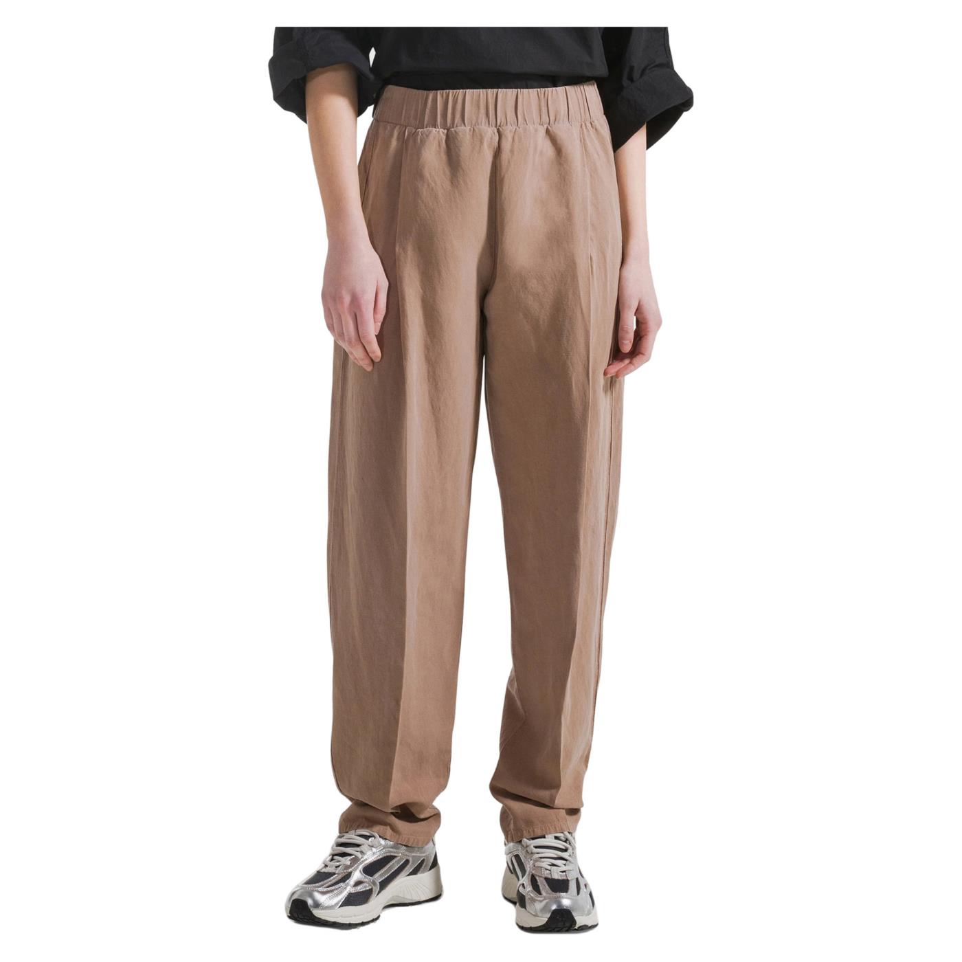 DEHA PANTALONE MISTO LINO - Marrone chiaro - immagine principale