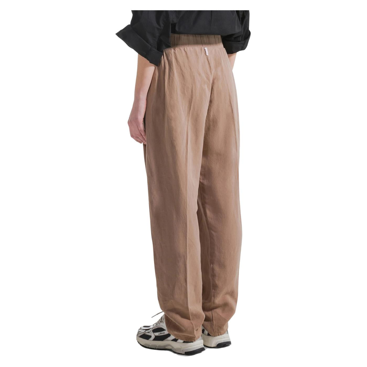 DEHA PANTALONE MISTO LINO - Marrone chiaro - vista 2