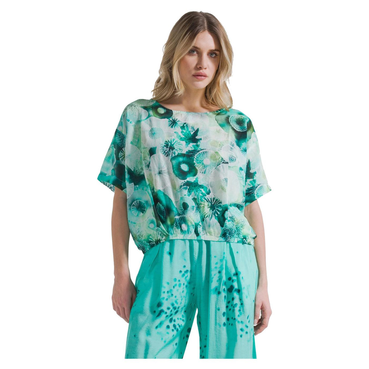 DEHA BLUSA IN MUSSOLA ALLOVER