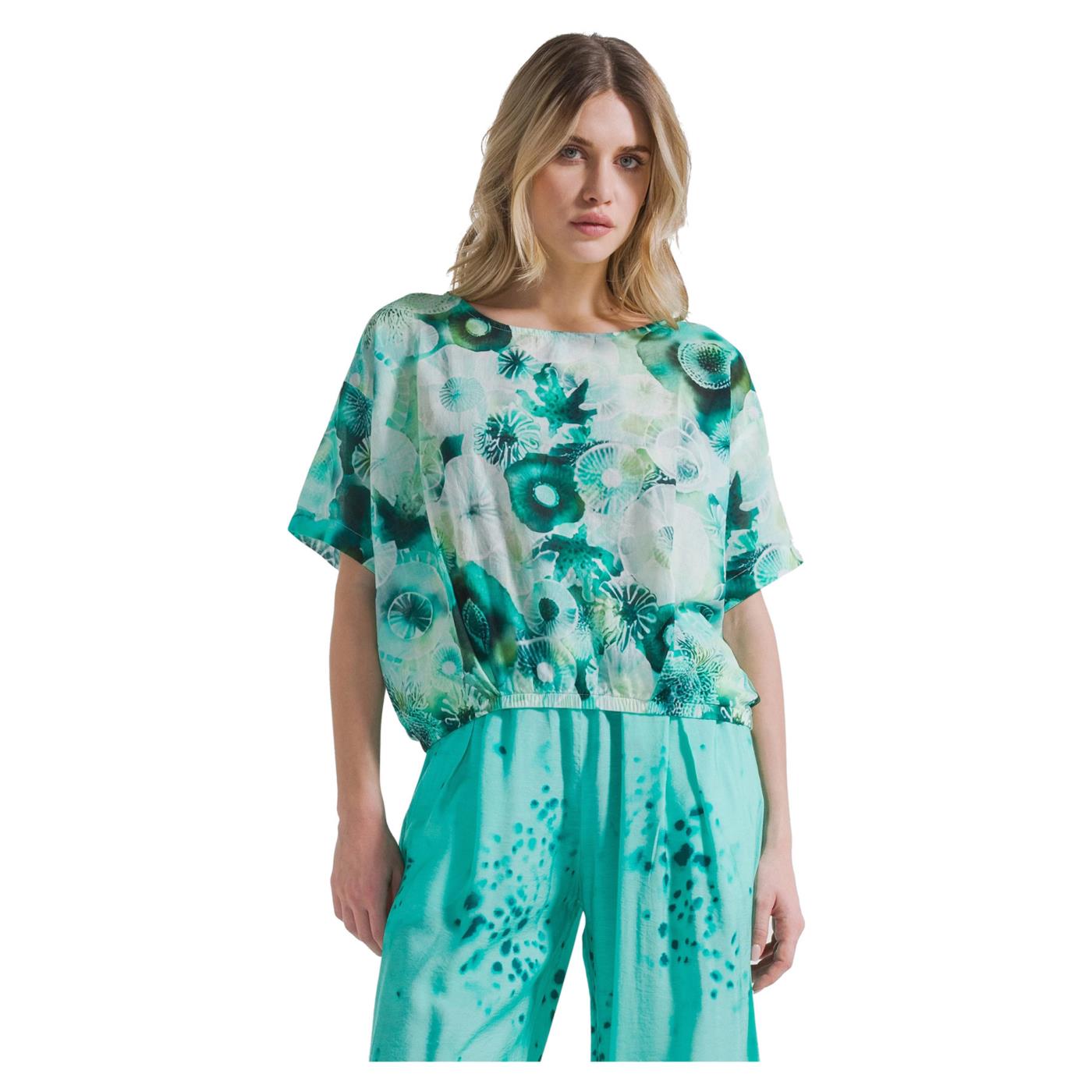 DEHA BLUSA IN MUSSOLA ALLOVER