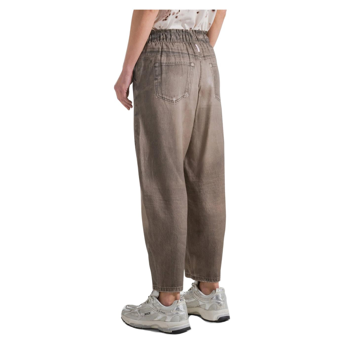 DEHA PANTALONE BALLOON DENIM - Marrone chiaro - vista 2