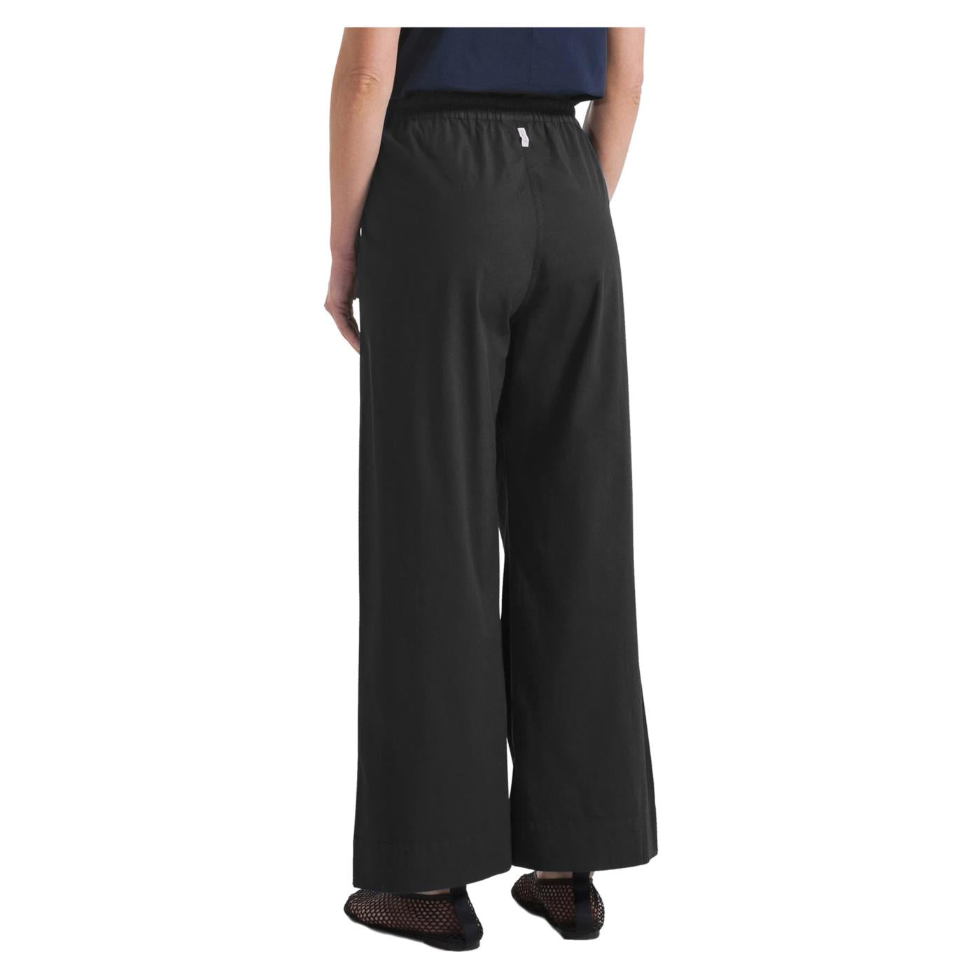 DEHA PANTALONE IN POPELINE - Nero - vista 2