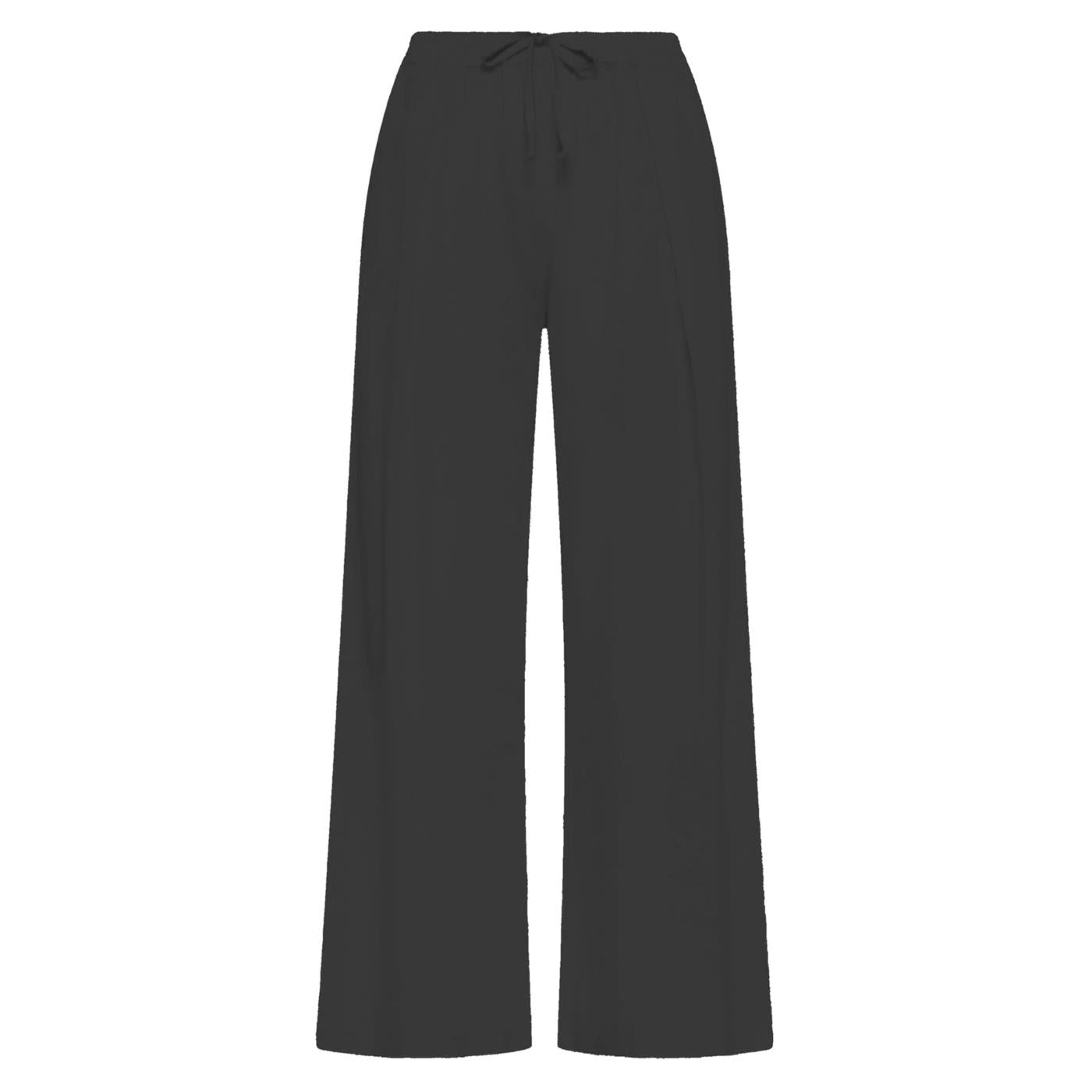 DEHA PANTALONE IN POPELINE - Nero - vista 3