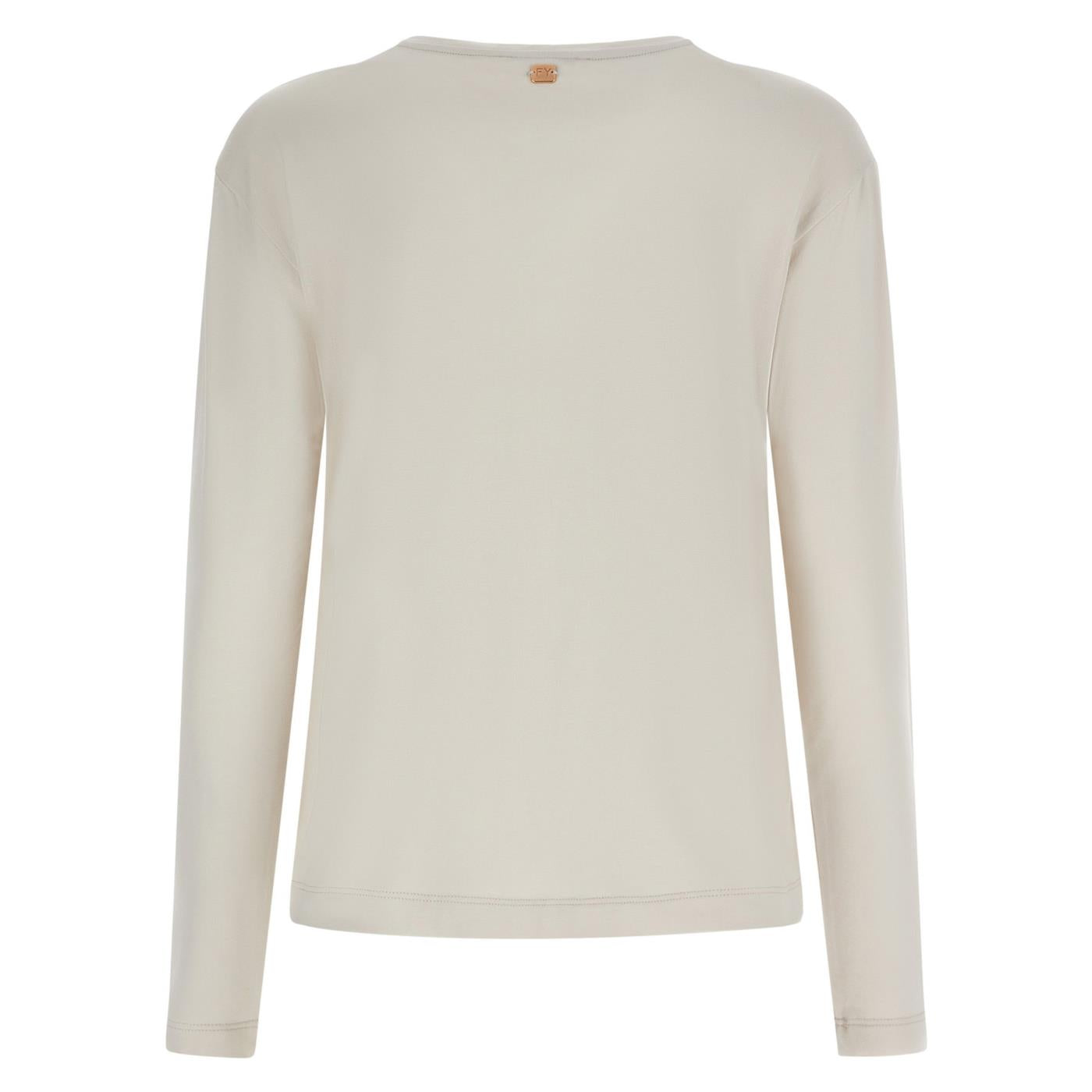 FREDDY SLOUNGE JERSEY LS TEE - Bianco - vista 2