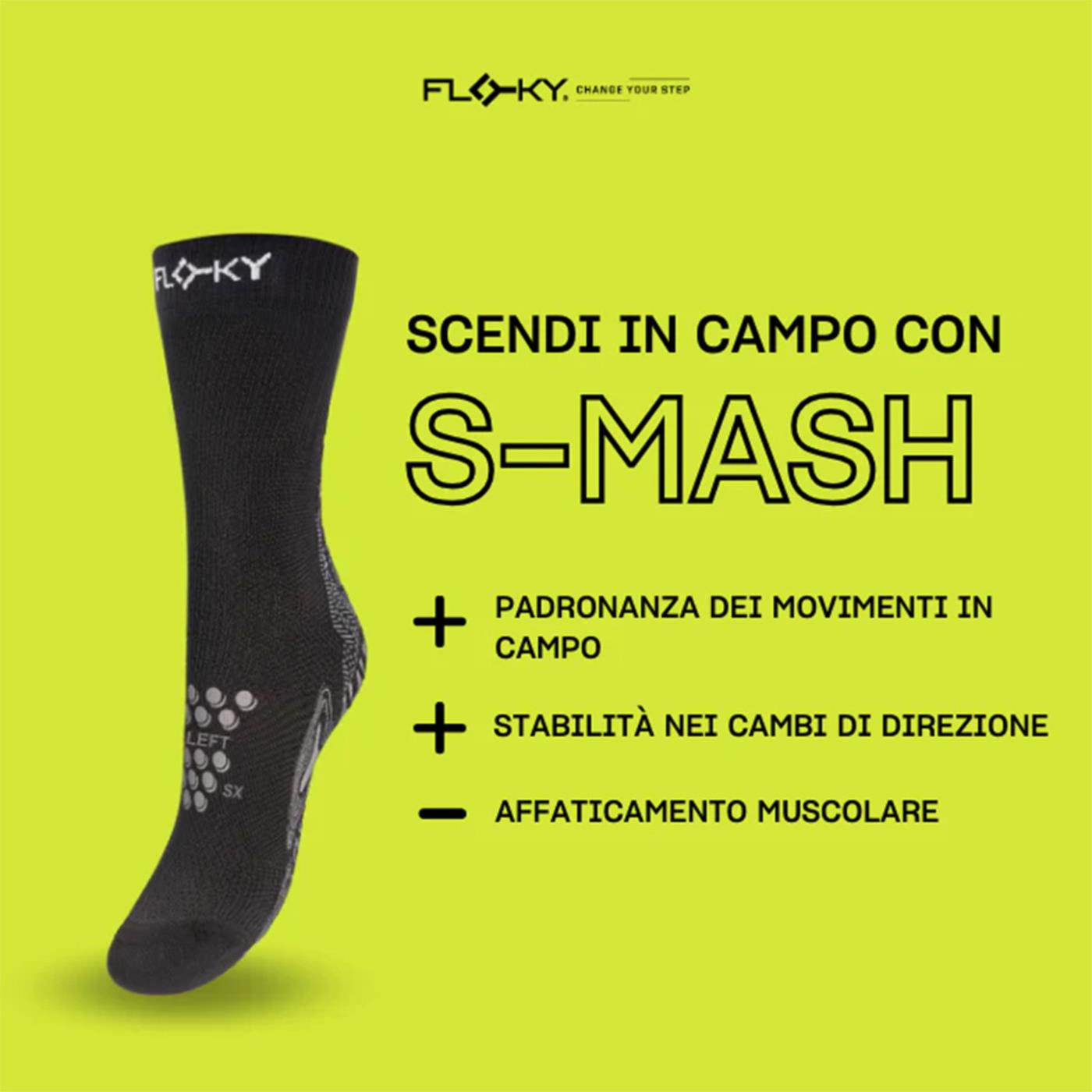 FLOKY SOCKS S-MASH YELLOW