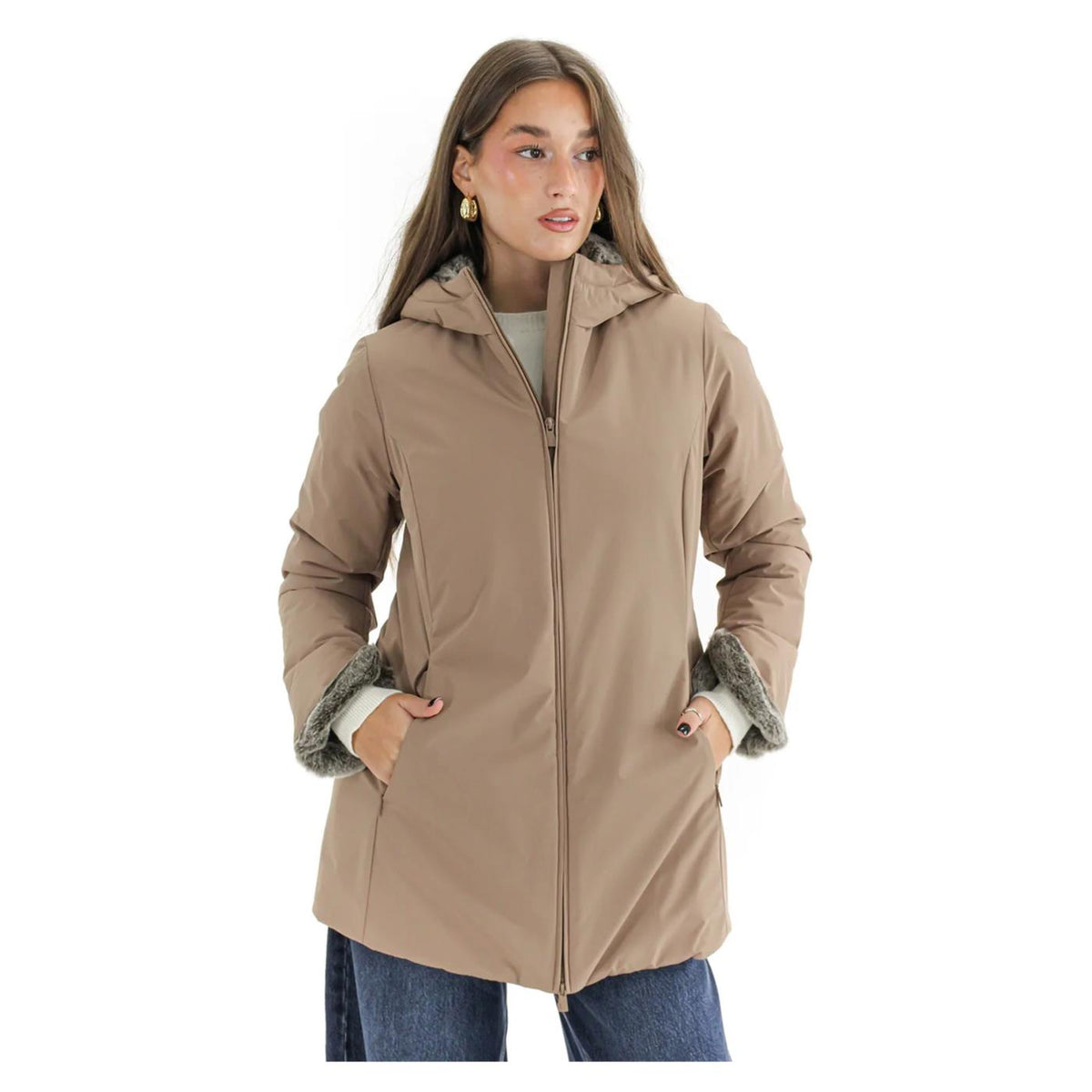 SUNS MARMOLADA FUR WOMAN JKT - seconda immagine