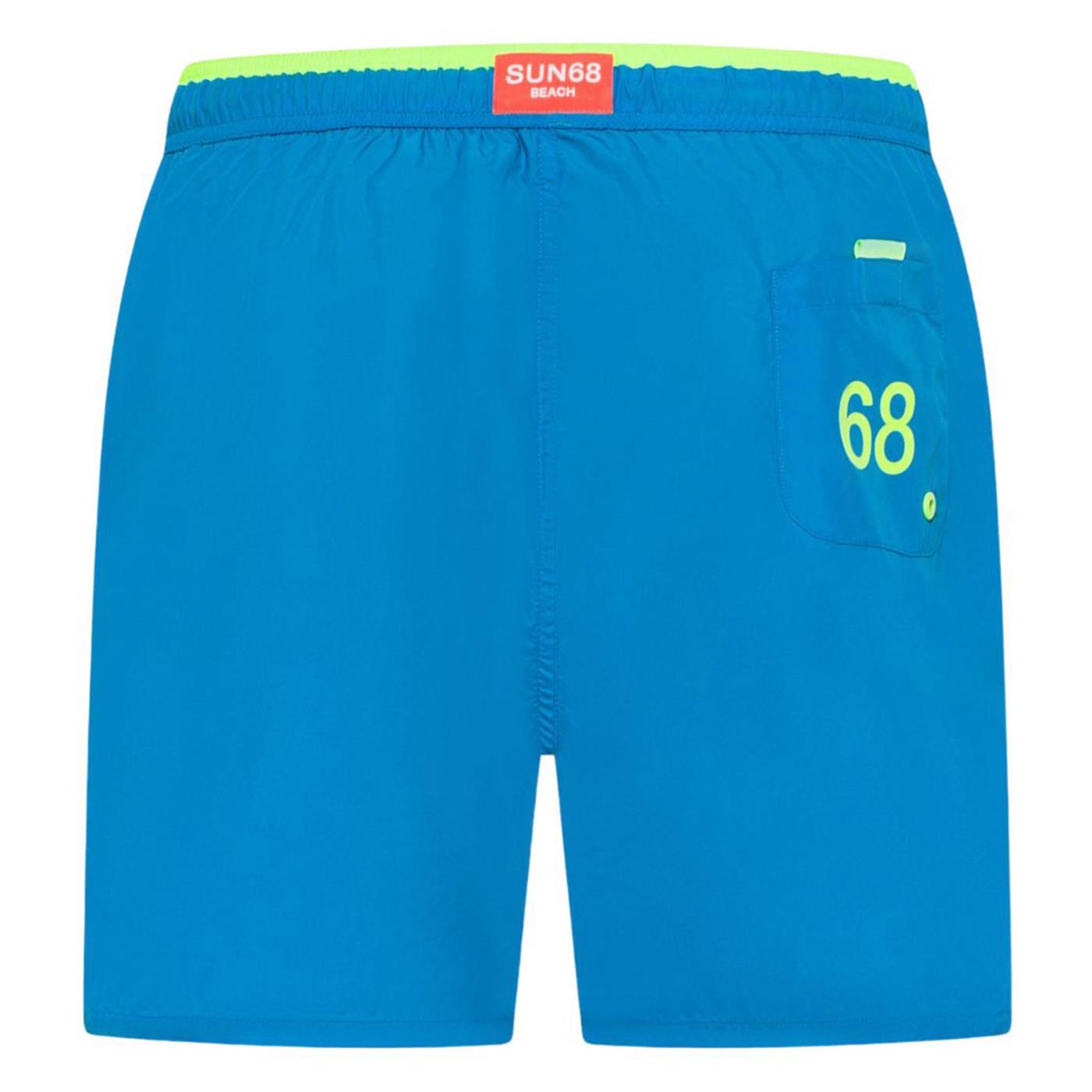 SUN68 SWIM PANT FLUO DETAIL - C1-azzurro - vista 2