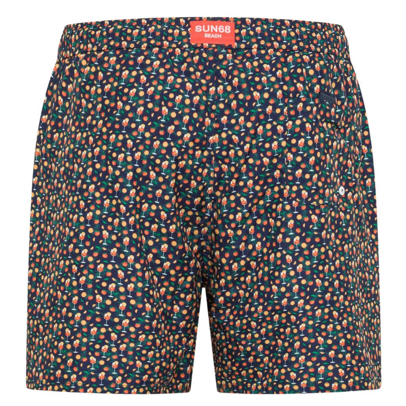 SUN68 SWIM PANT SMALL PATTERN - C1-blu - vista 2