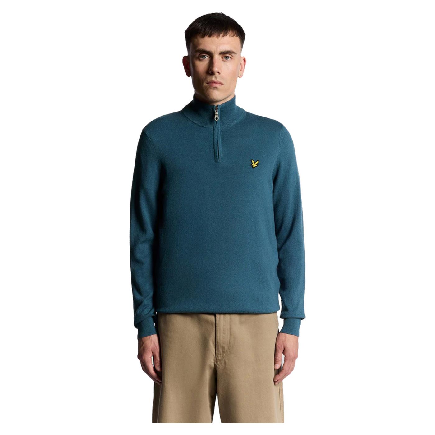 LYLE & SCOTT COTTON MERINO HALF ZIP