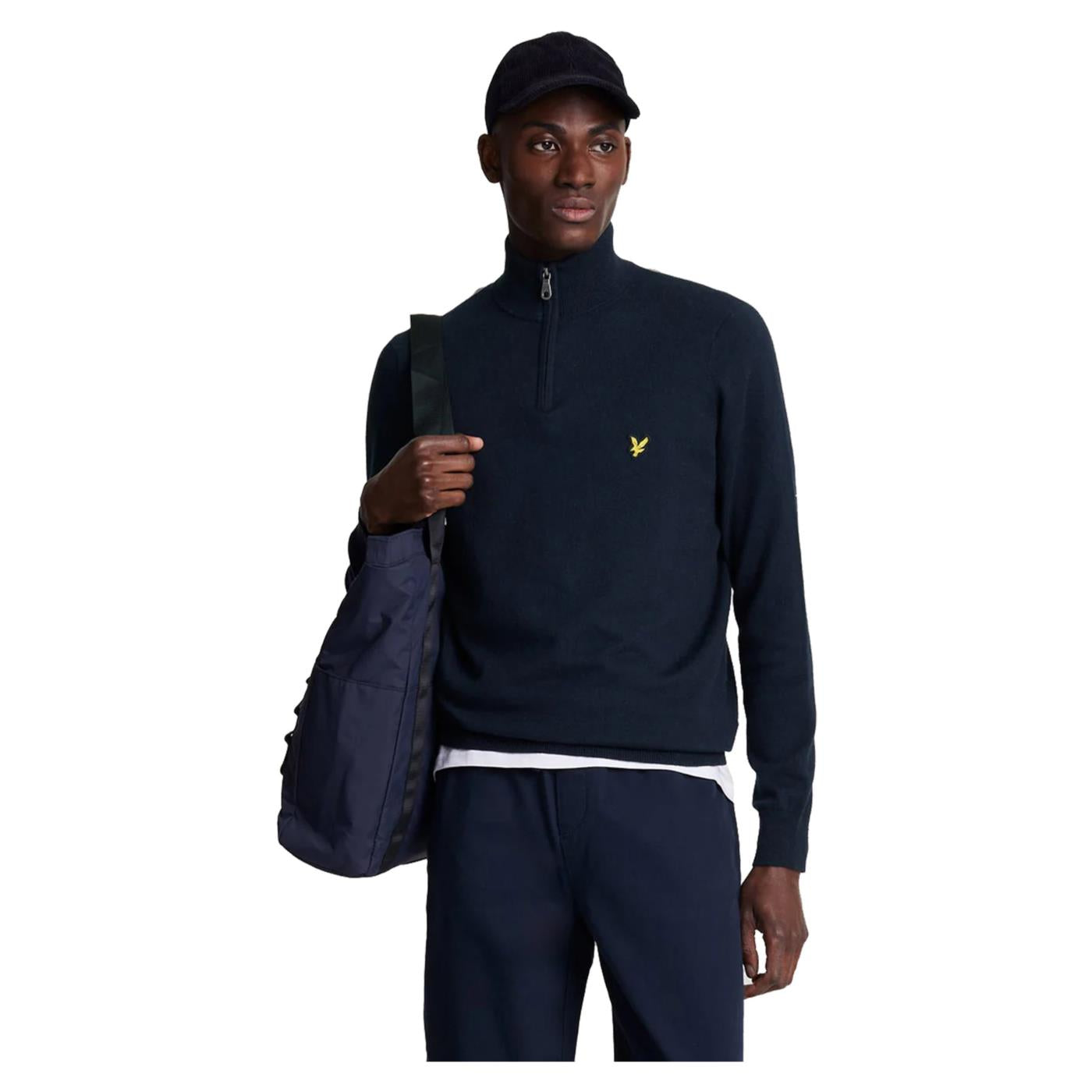 LYLE & SCOTT COTTON MERINO HALF ZIP