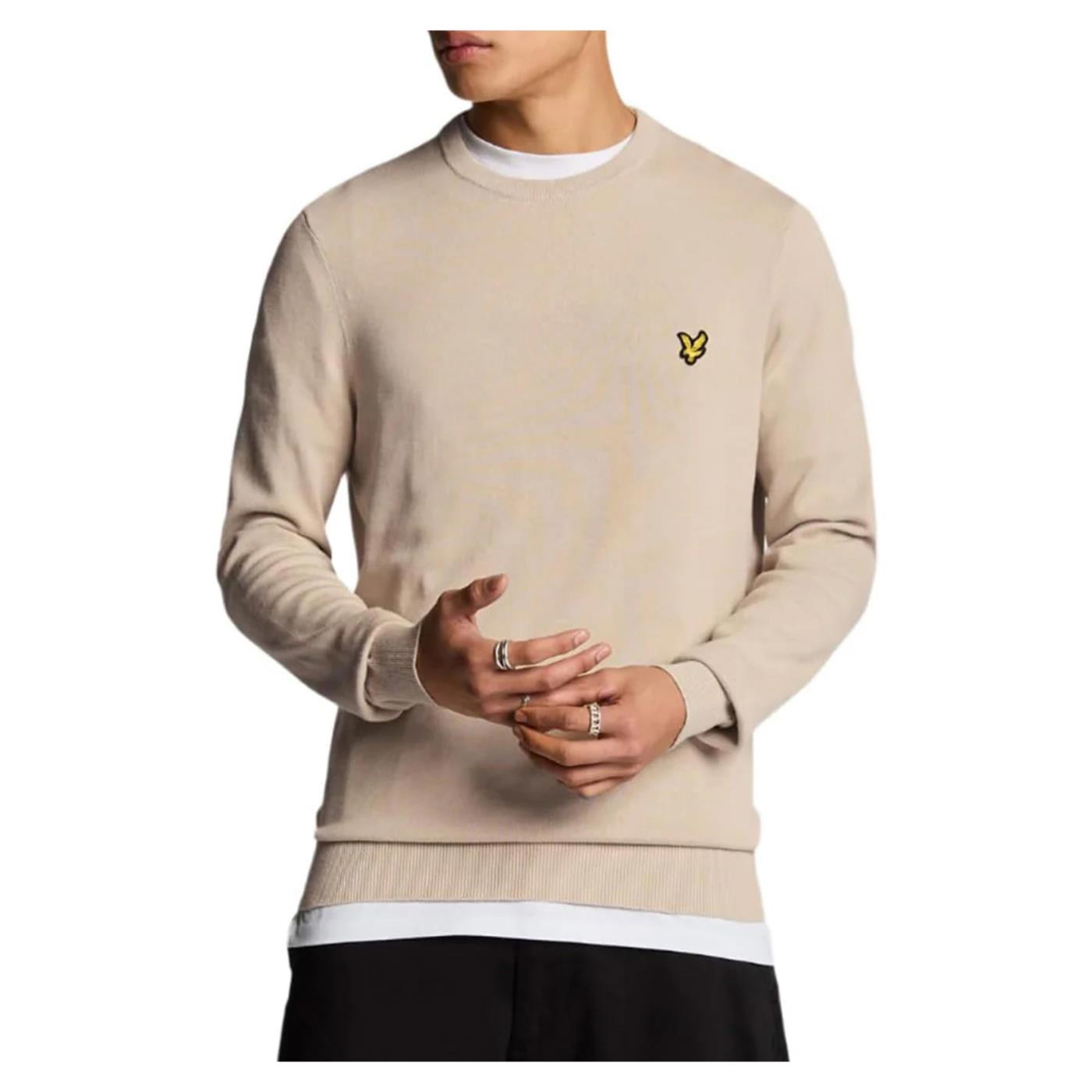 LYLE & SCOTT COTTON CREW NECK JUMPER - Beige - immagine principale