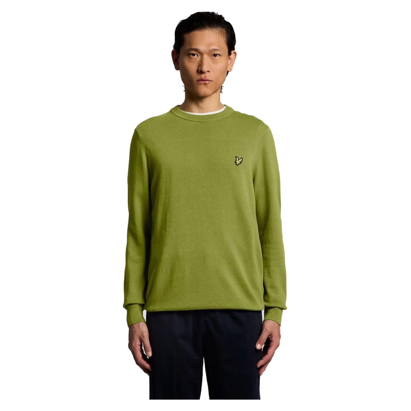 LYLE & SCOTT COTTON CREW NECK JUMPER - Lime - immagine principale