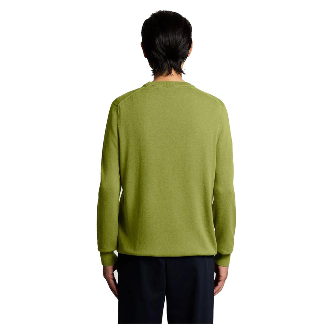 LYLE & SCOTT COTTON CREW NECK JUMPER - Lime - vista 2