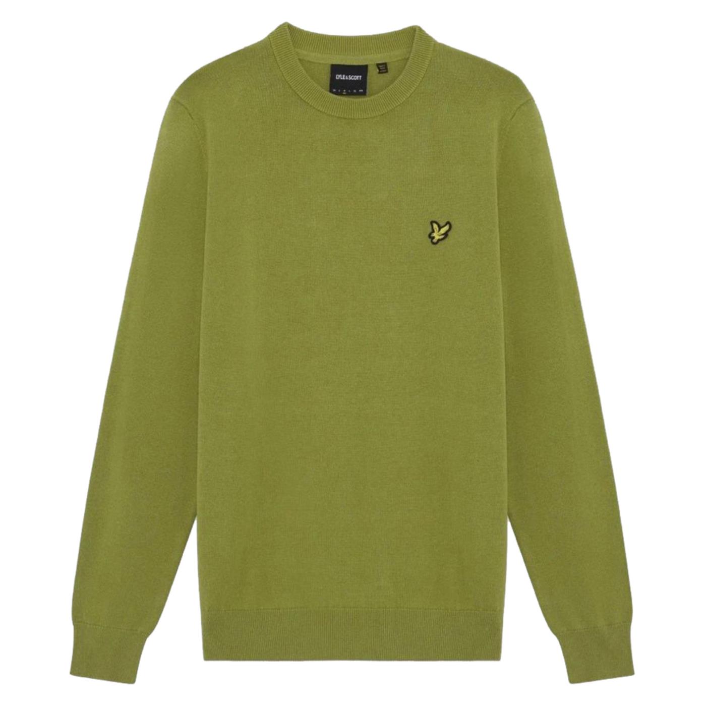LYLE & SCOTT COTTON CREW NECK JUMPER - Lime - vista 4