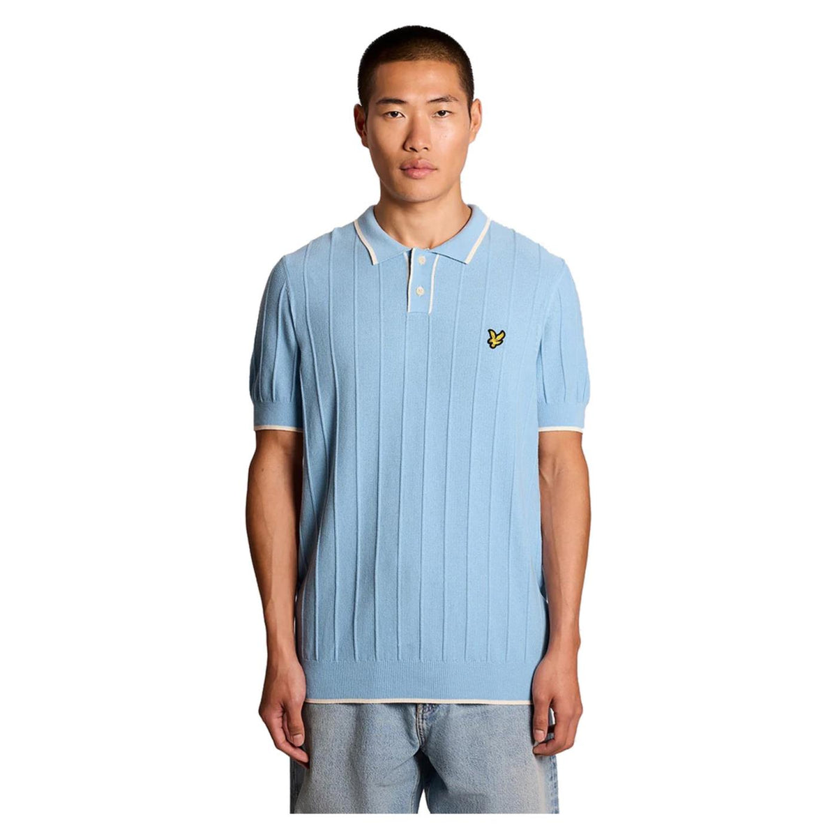 LYLE & SCOTT TIPPED PIQUE KNITTED POLO