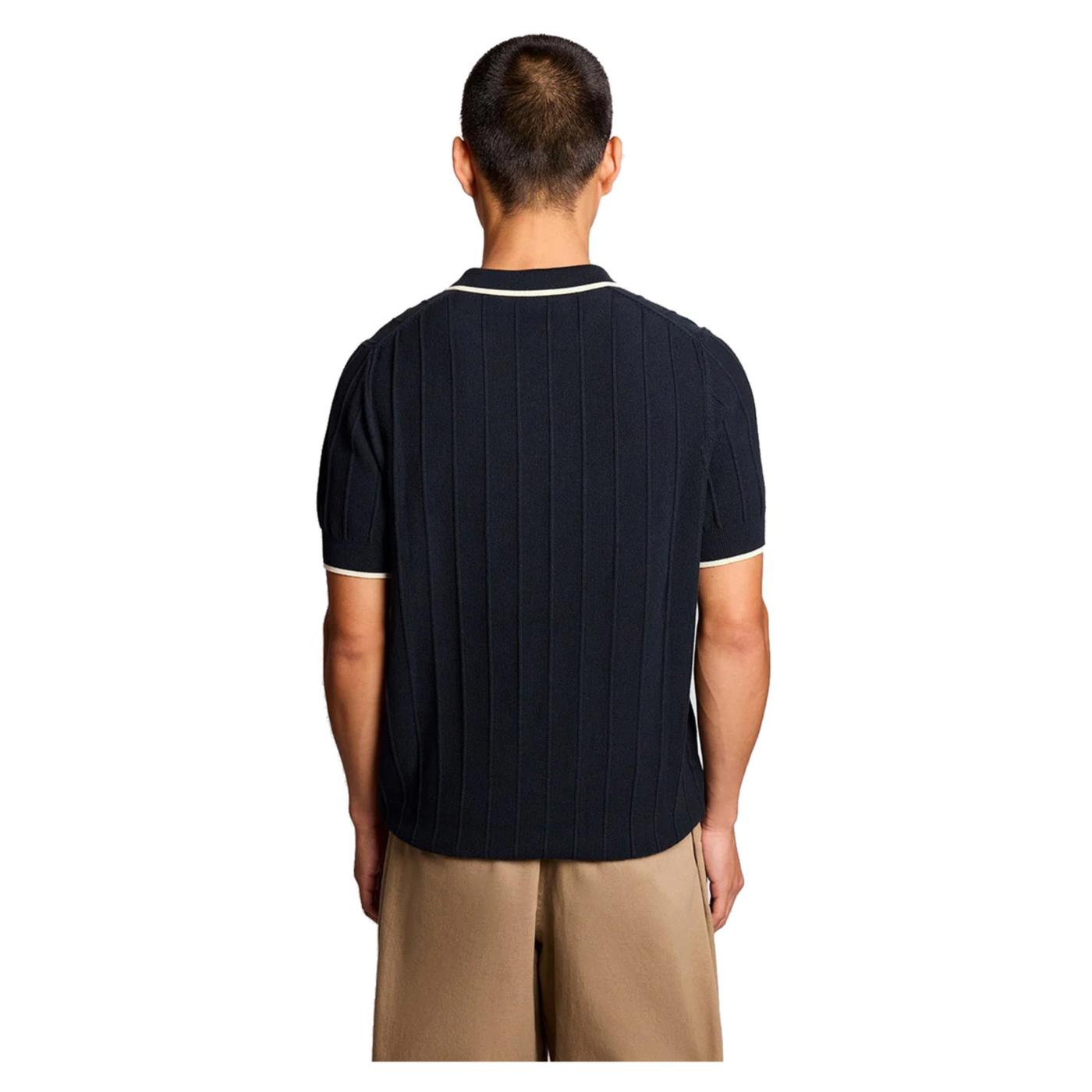 LYLE & SCOTT TIPPED PIQUE KNITTED POLO - Blu - vista 2
