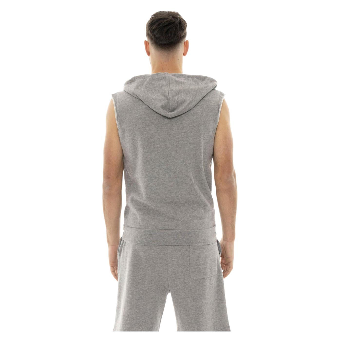 LEONE GILET HOODY FIGHT ACADEMY - Grigio chiaro - vista 2