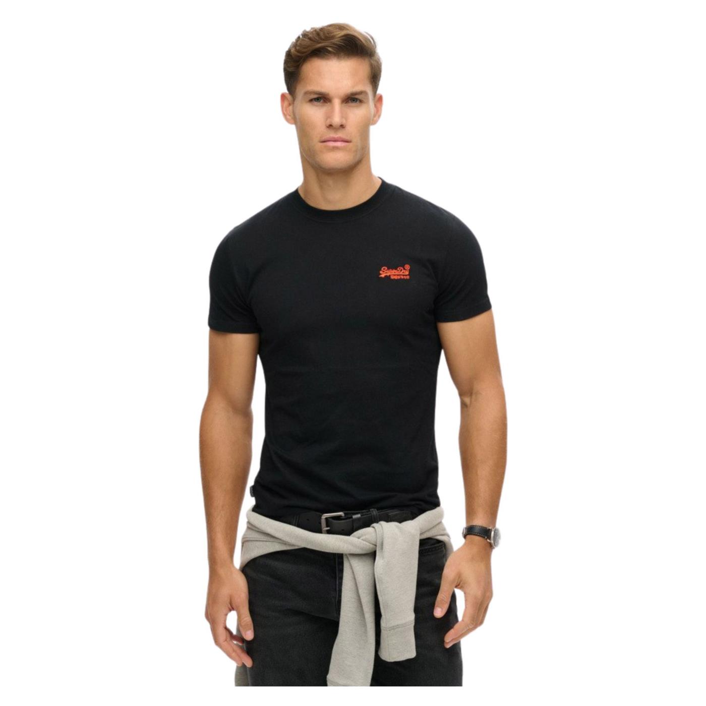 SUPERDRY ESSENTIAL LOGO EMB TEE - Nero - immagine principale