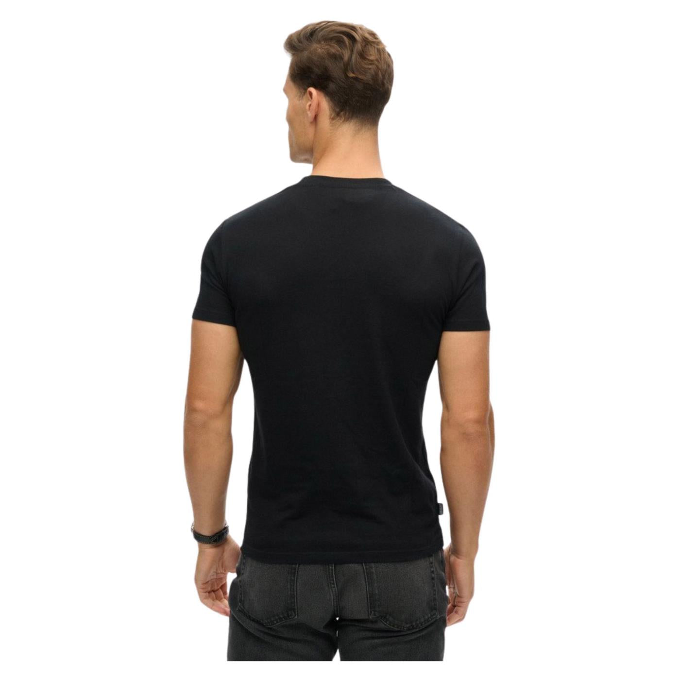 SUPERDRY ESSENTIAL LOGO EMB TEE - Nero - vista 2