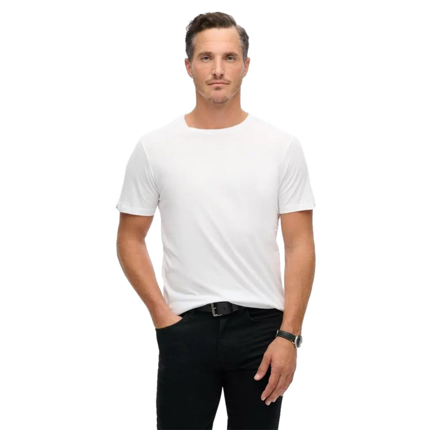 SUPERDRY CLASSIC ESS POCKET TEE - Bianco - immagine principale