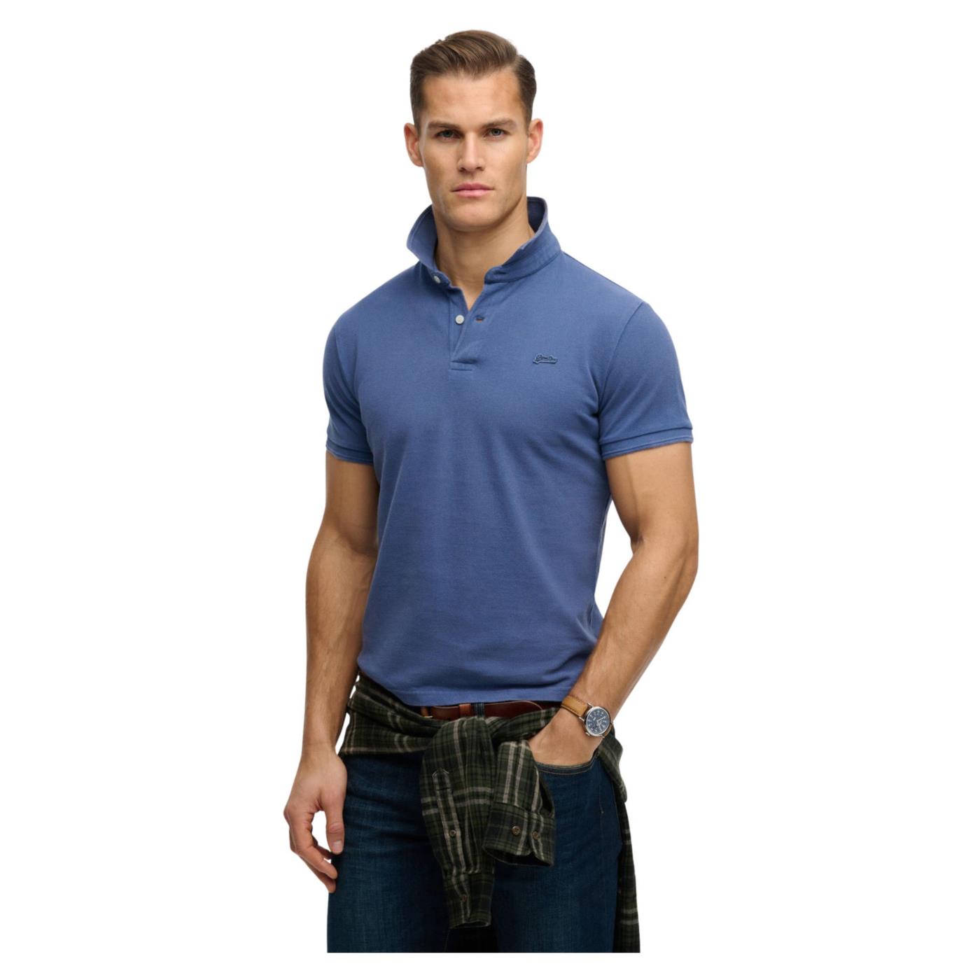 SUPERDRY CLASSIC PIQUE POLO - Azzurro - immagine principale