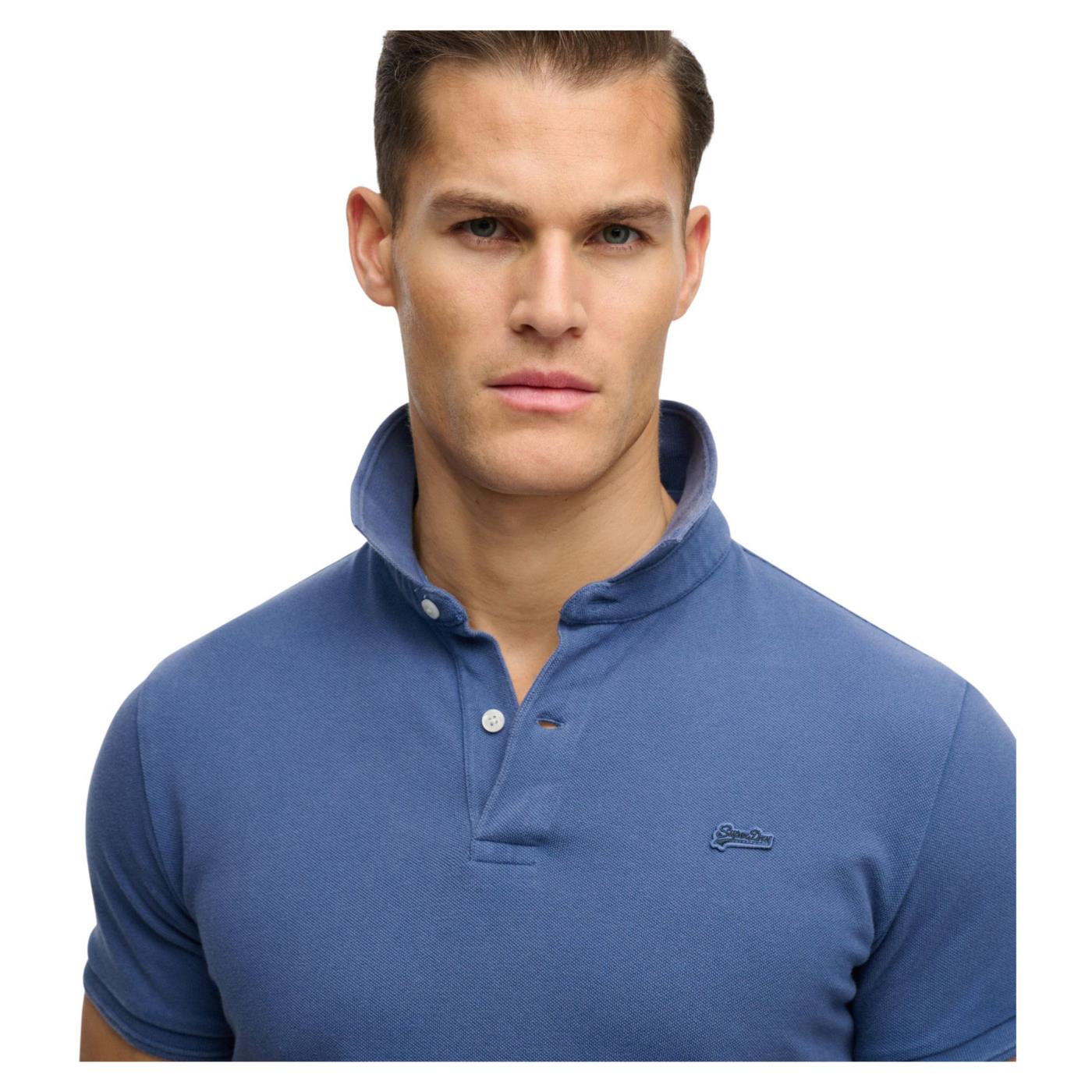 SUPERDRY CLASSIC PIQUE POLO - Azzurro - vista 5