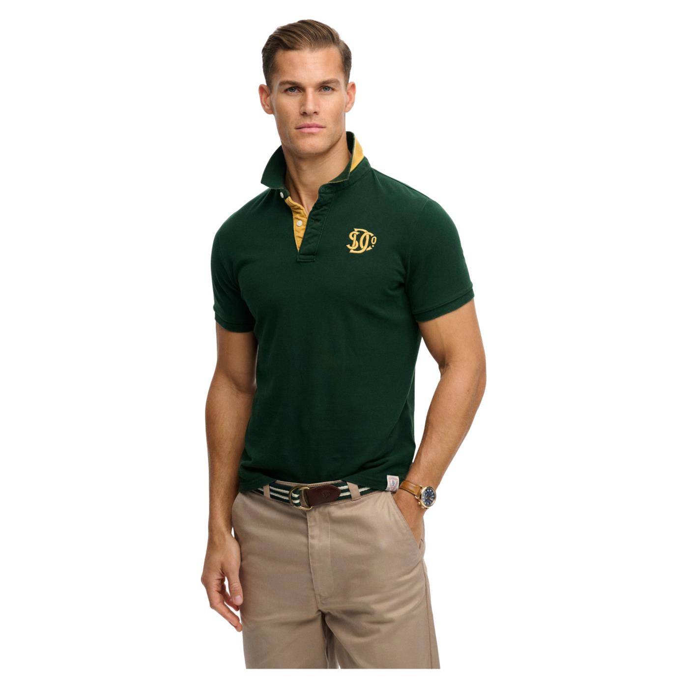 SUPERDRY PIQUE MONOGRAM POLO - Verde - immagine principale
