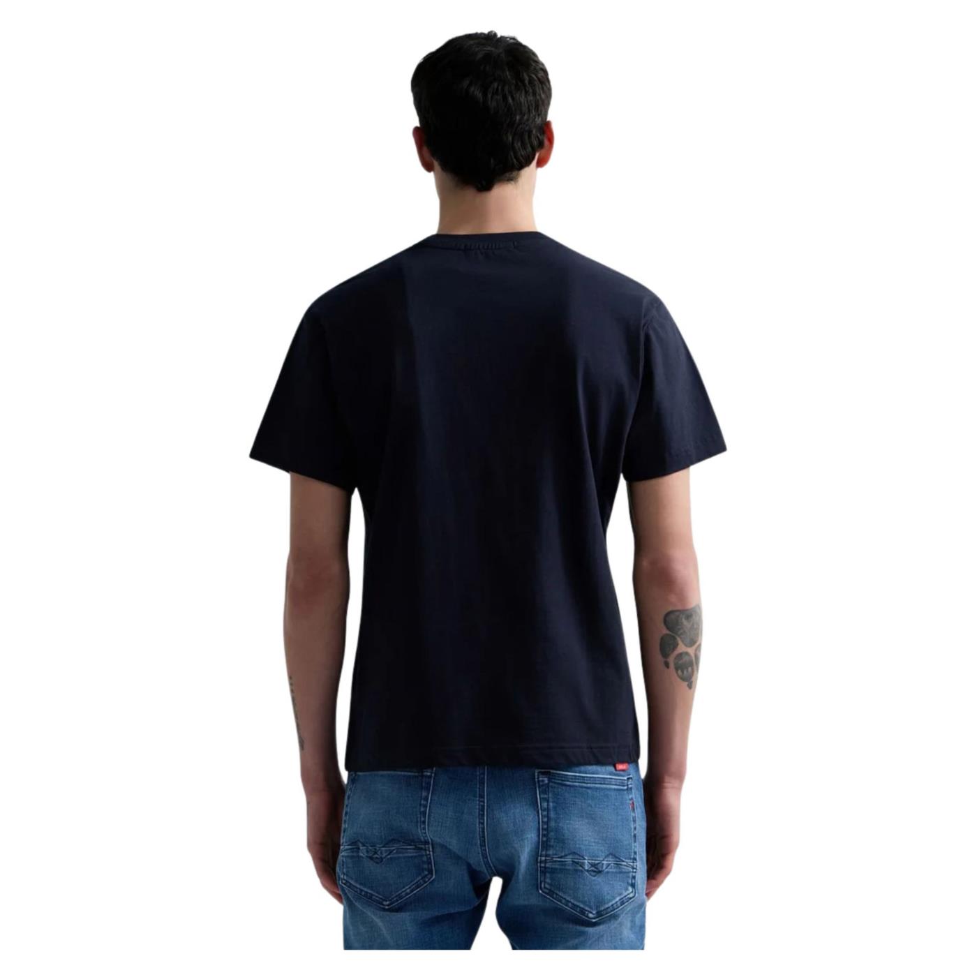 REPLAY T-SHIRT JERSEY CON RICAMO - Blu - vista 2