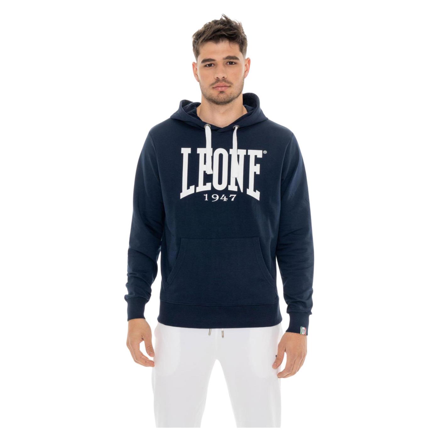 LEONE FELPA CAPPUCCIO BIG LOGO - Blu - immagine principale