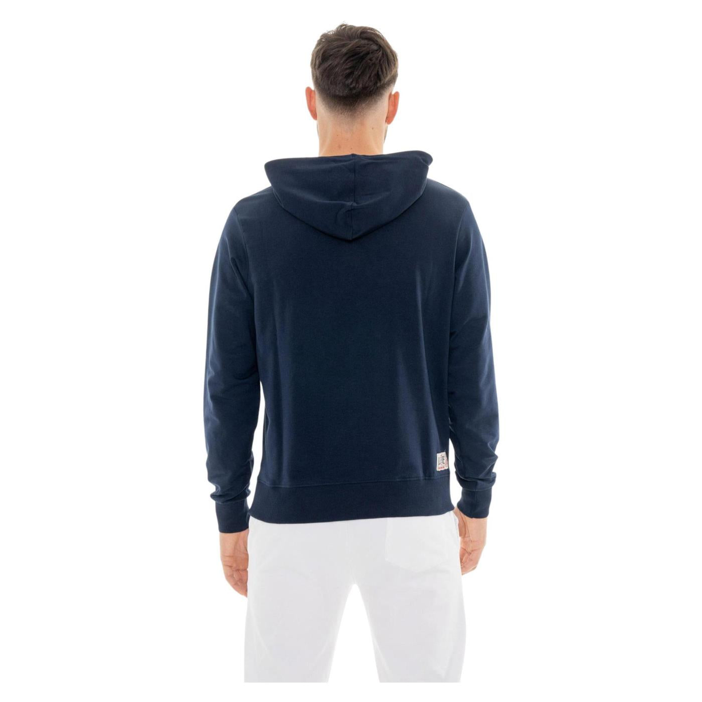 LEONE FELPA CAPPUCCIO BIG LOGO - Blu - vista 2