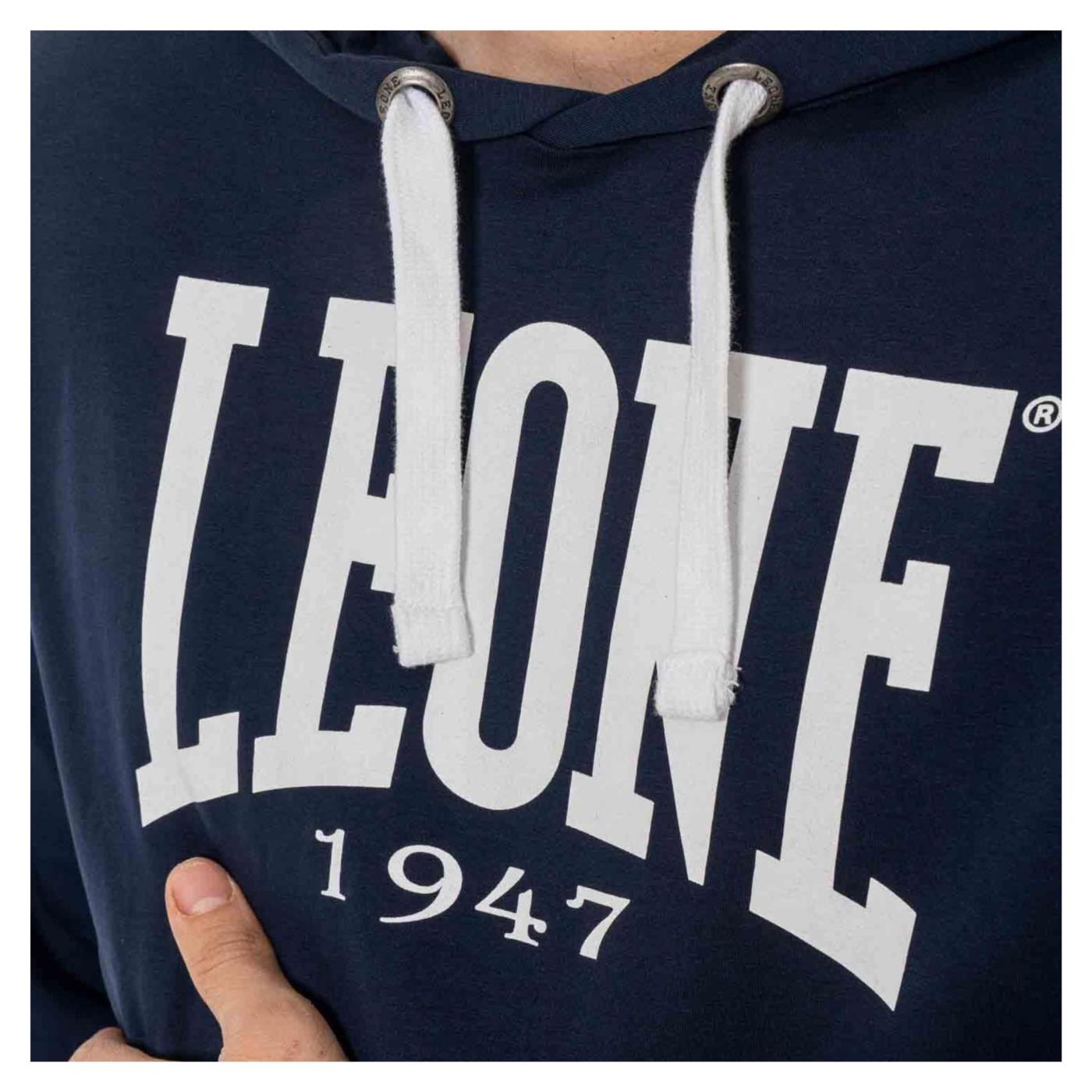 LEONE FELPA CAPPUCCIO BIG LOGO - Blu - vista 3