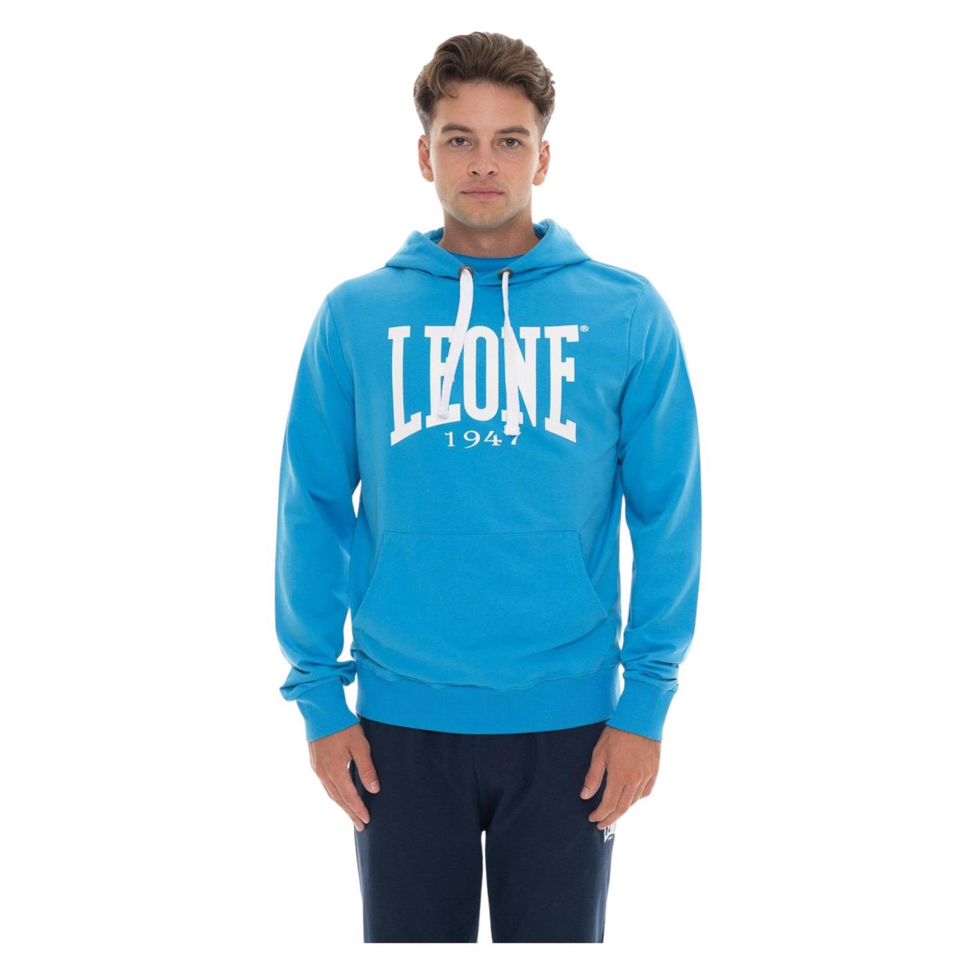 LEONE FELPA CAPPUCCIO BIG LOGO - Azzurro - immagine principale