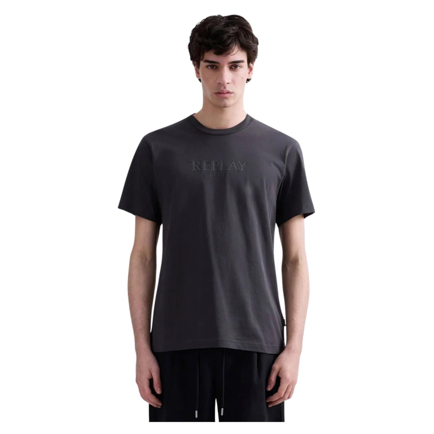 REPLAY T-SHIRT JERSEY - Grigio scuro - immagine principale