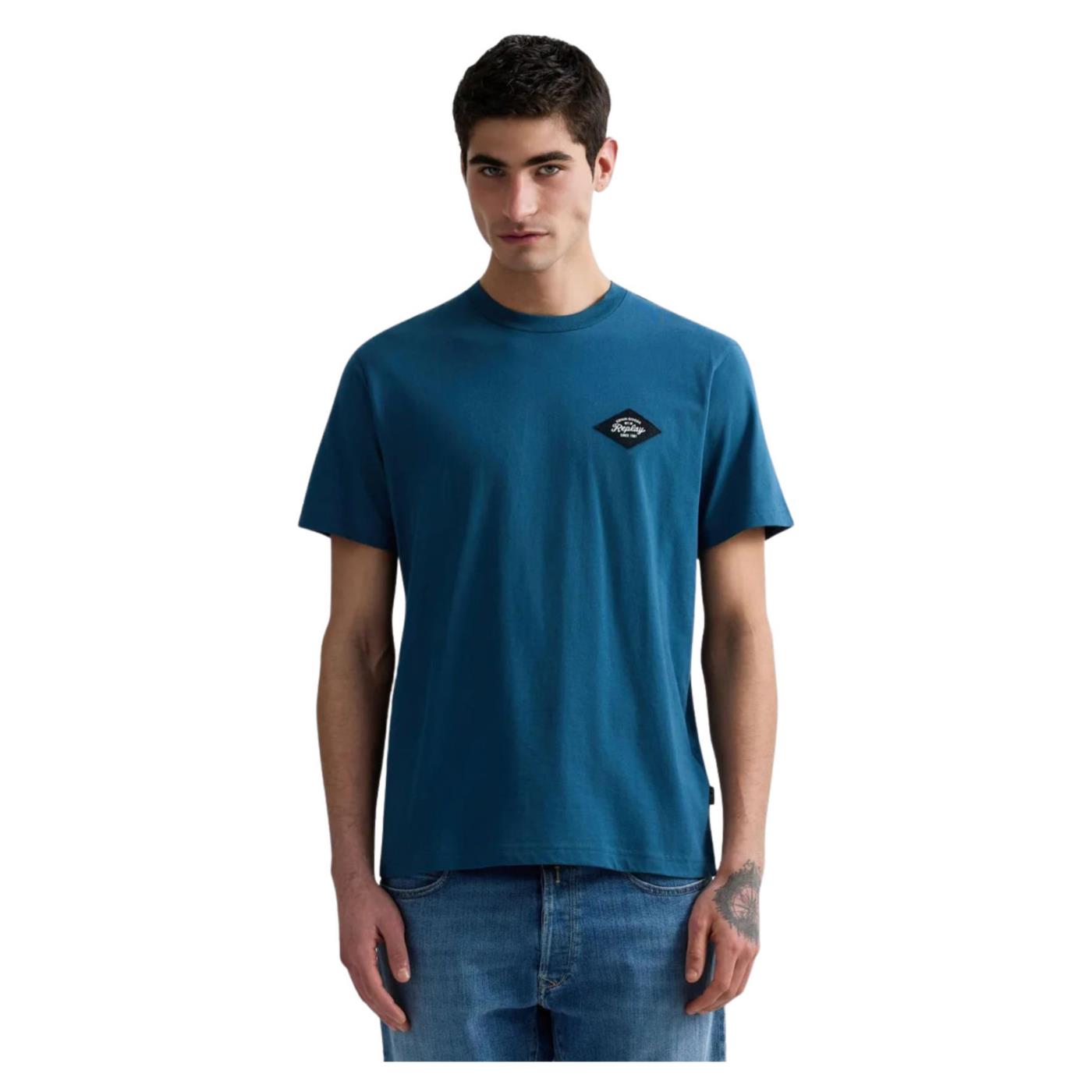 REPLAY T-SHIRT MC UOMO - Blu - immagine principale