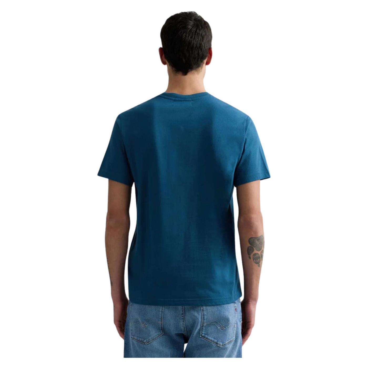 REPLAY T-SHIRT MC UOMO - Blu - vista 2