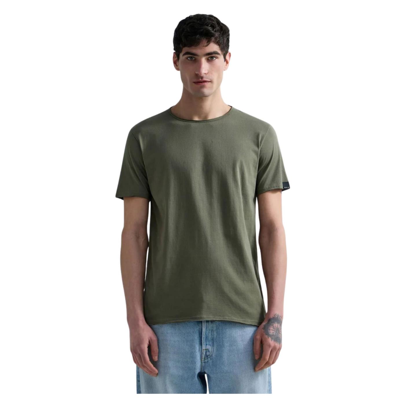 REPLAY T-SHIRT GIROCOLLO COTONE - Militare - immagine principale