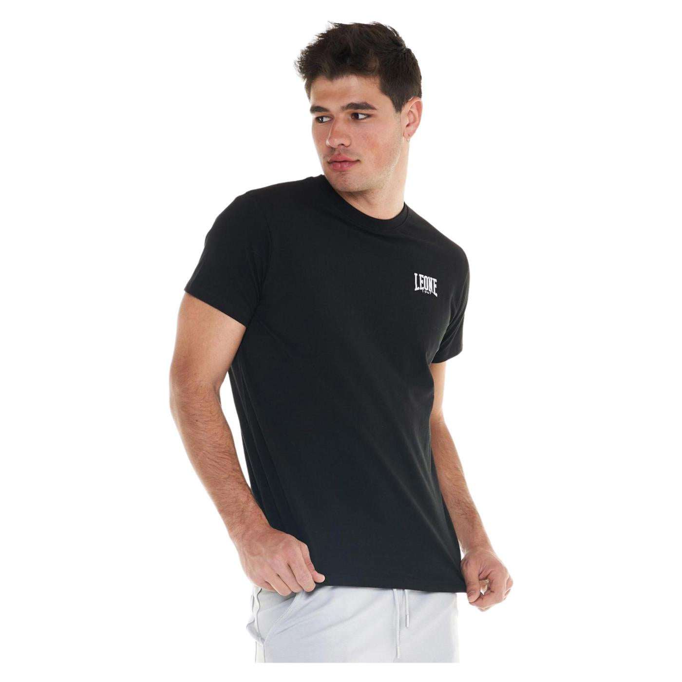 LEONE T-SHIRT JERSEY STRETCH - Nero - vista 3